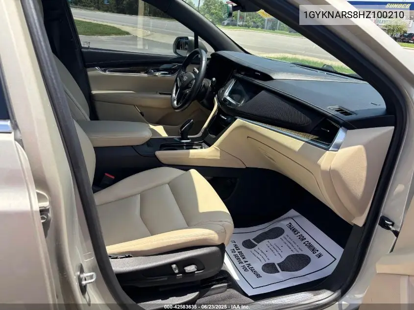 2017 Cadillac Xt5 Standard VIN: 1GYKNARS8HZ100210 Lot: 42583635