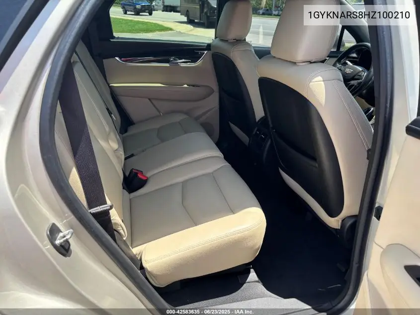 2017 Cadillac Xt5 Standard VIN: 1GYKNARS8HZ100210 Lot: 42583635