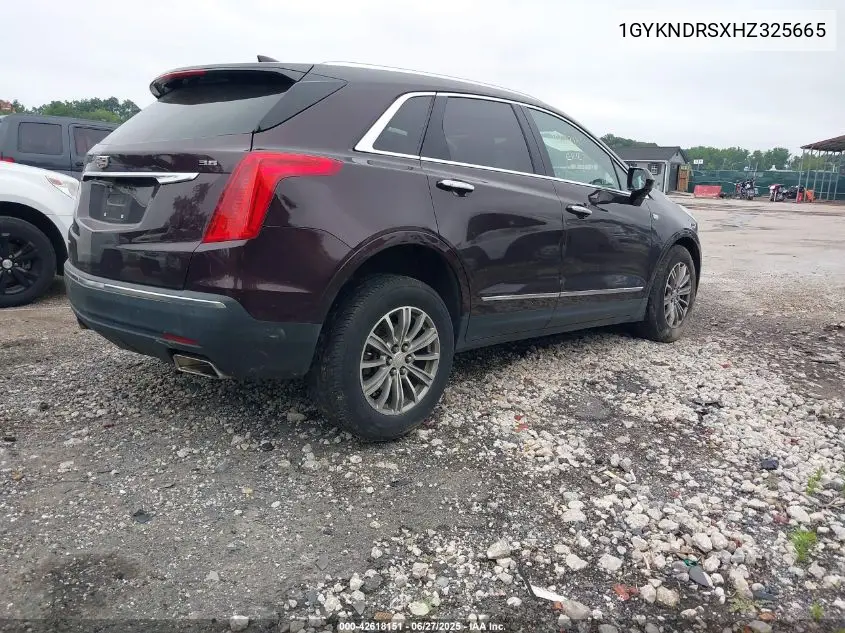 2017 Cadillac Xt5 Luxury VIN: 1GYKNDRSXHZ325665 Lot: 42618151
