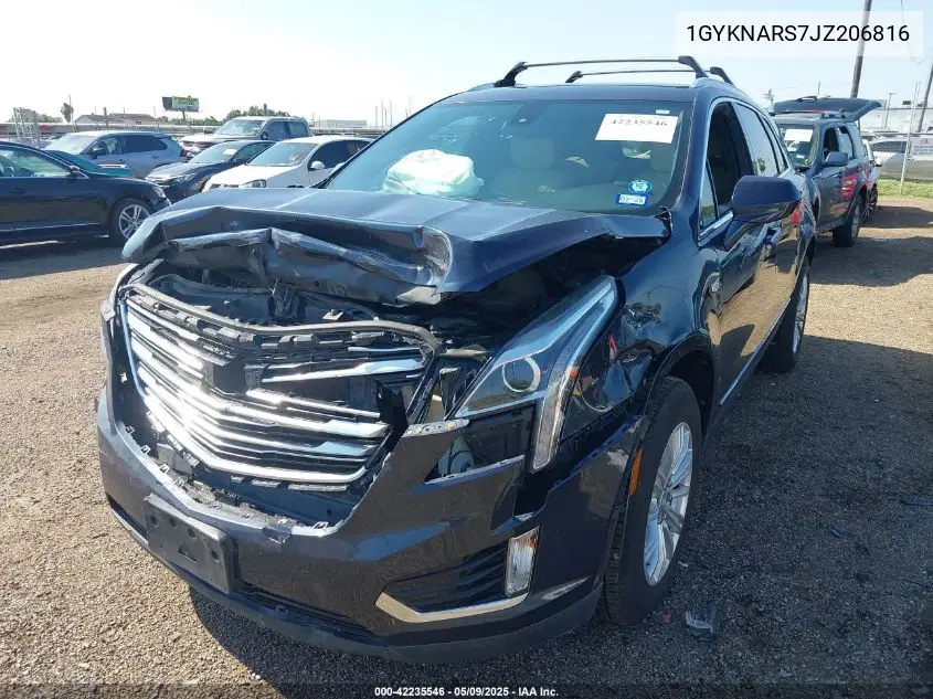2018 Cadillac Xt5 Standard VIN: 1GYKNARS7JZ206816 Lot: 42235546
