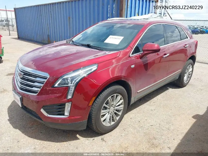 2018 Cadillac Xt5 Luxury VIN: 1GYKNCRS3JZ240229 Lot: 42538533