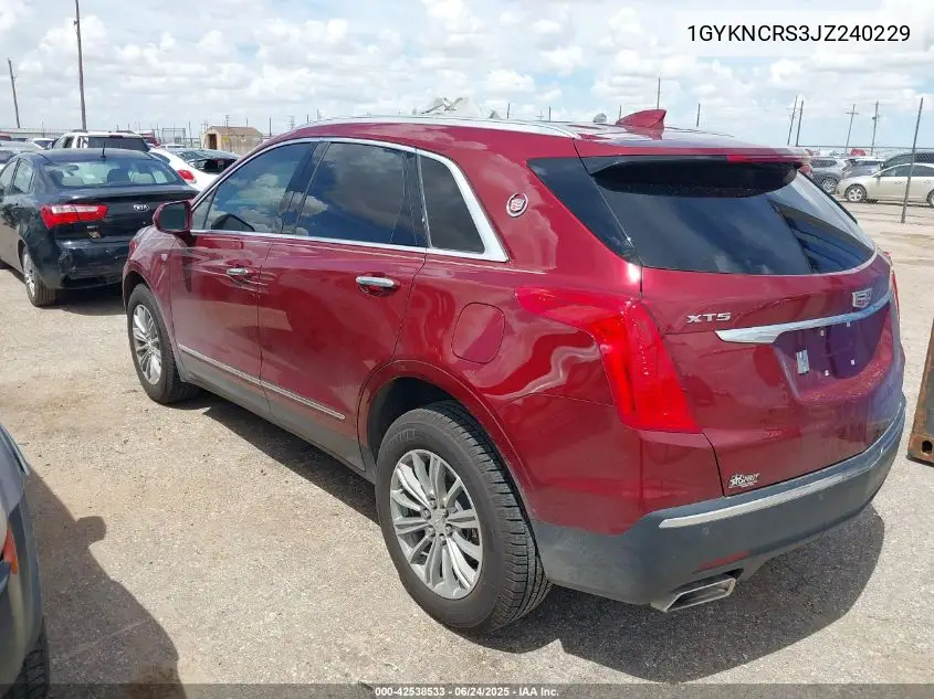 2018 Cadillac Xt5 Luxury VIN: 1GYKNCRS3JZ240229 Lot: 42538533