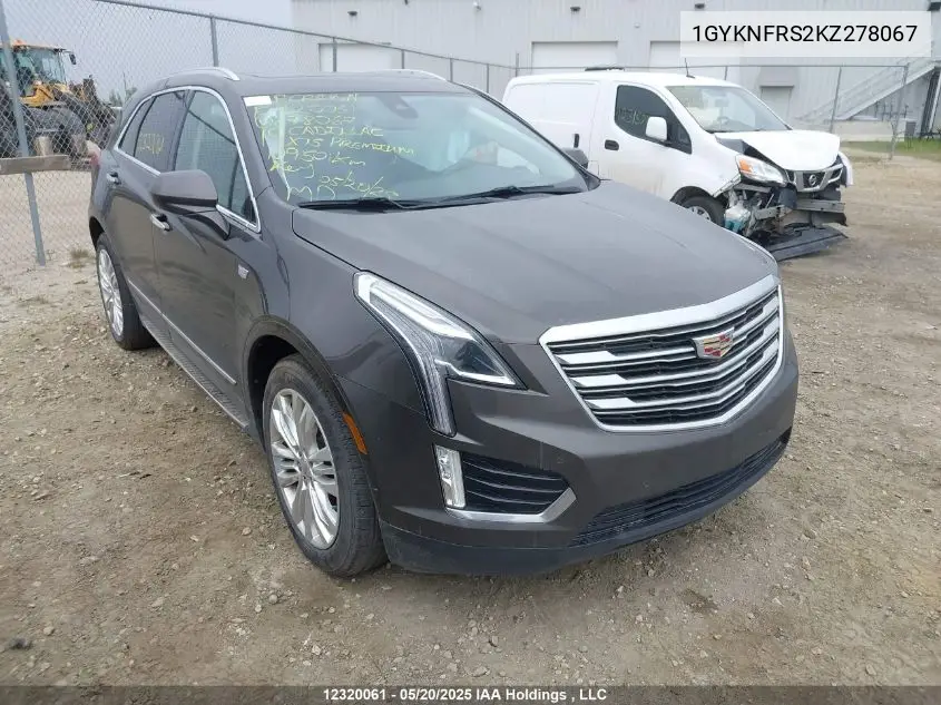 2019 Cadillac Xt5 Premium Luxury VIN: 1GYKNFRS2KZ278067 Lot: 12320061