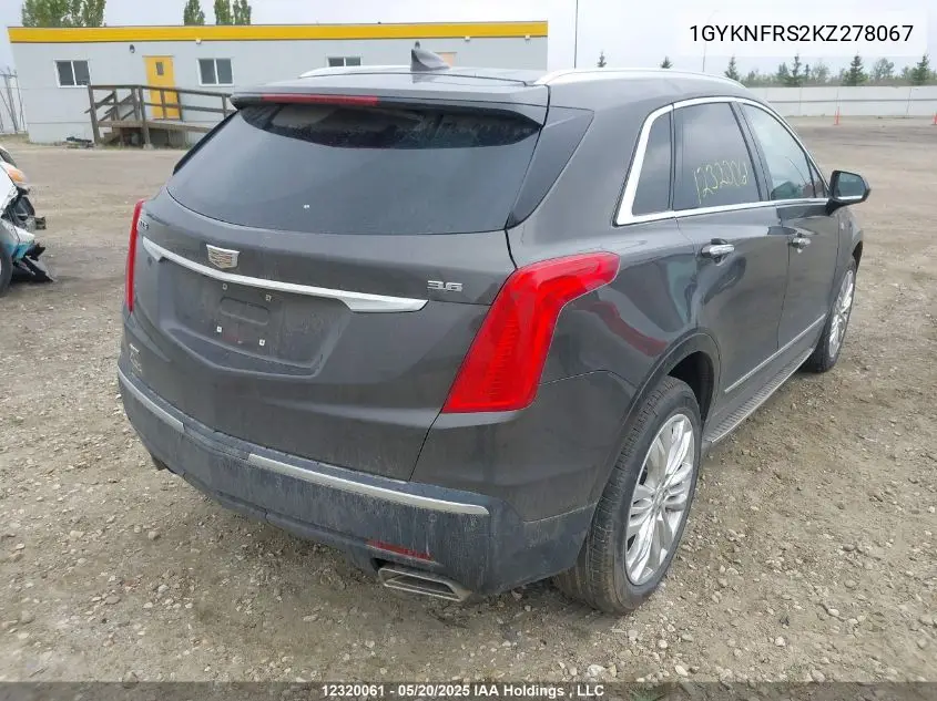 2019 Cadillac Xt5 Premium Luxury VIN: 1GYKNFRS2KZ278067 Lot: 12320061