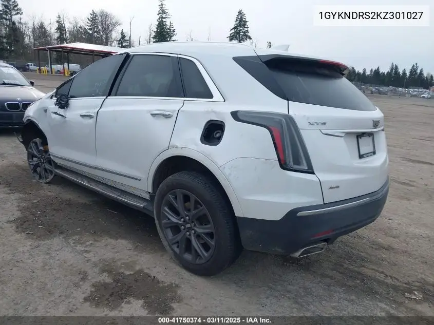 2019 Cadillac Xt5 Luxury VIN: 1GYKNDRS2KZ301027 Lot: 41750374