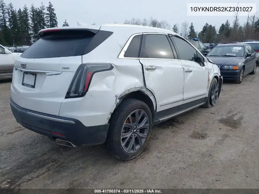 2019 Cadillac Xt5 Luxury VIN: 1GYKNDRS2KZ301027 Lot: 41750374