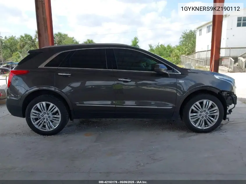 2019 Cadillac Xt5 Premium Luxury VIN: 1GYKNERS9KZ190112 Lot: 42163176