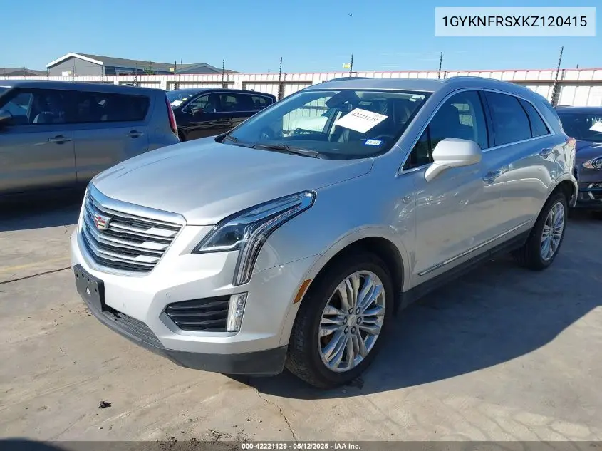 2019 Cadillac Xt5 Premium Luxury VIN: 1GYKNFRSXKZ120415 Lot: 42221129