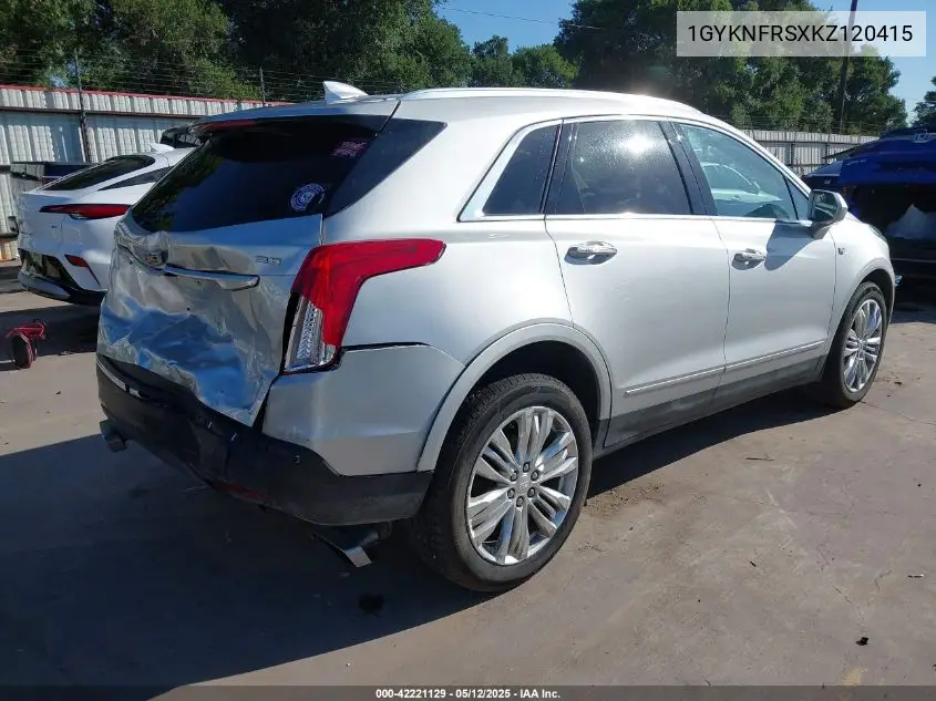 2019 Cadillac Xt5 Premium Luxury VIN: 1GYKNFRSXKZ120415 Lot: 42221129