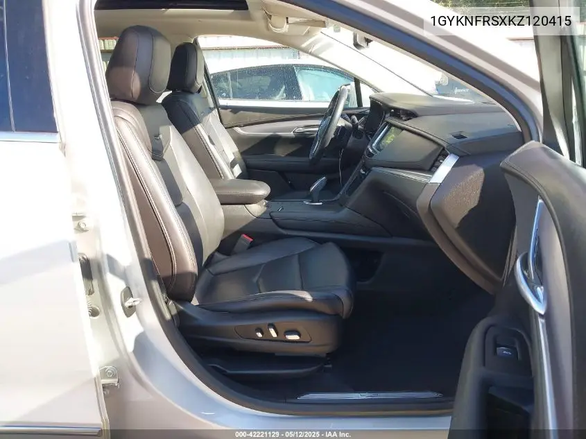 2019 Cadillac Xt5 Premium Luxury VIN: 1GYKNFRSXKZ120415 Lot: 42221129