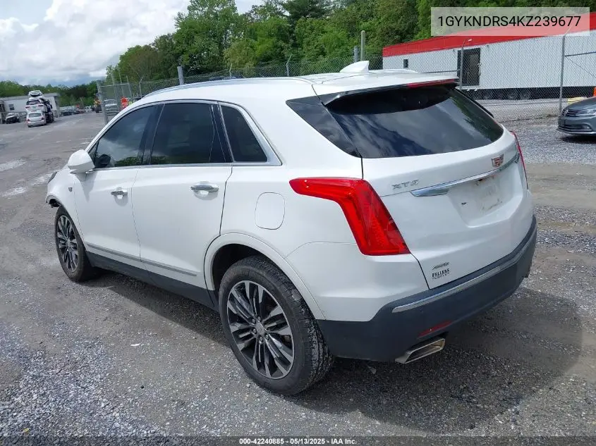 2019 Cadillac Xt5 Luxury VIN: 1GYKNDRS4KZ239677 Lot: 42240885