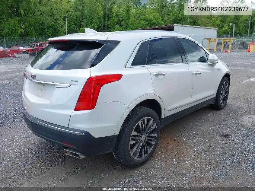 2019 Cadillac Xt5 Luxury VIN: 1GYKNDRS4KZ239677 Lot: 42240885