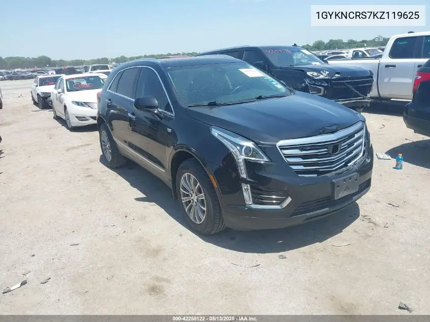 2019 Cadillac Xt5 Luxury VIN: 1GYKNCRS7KZ119625 Lot: 42258122