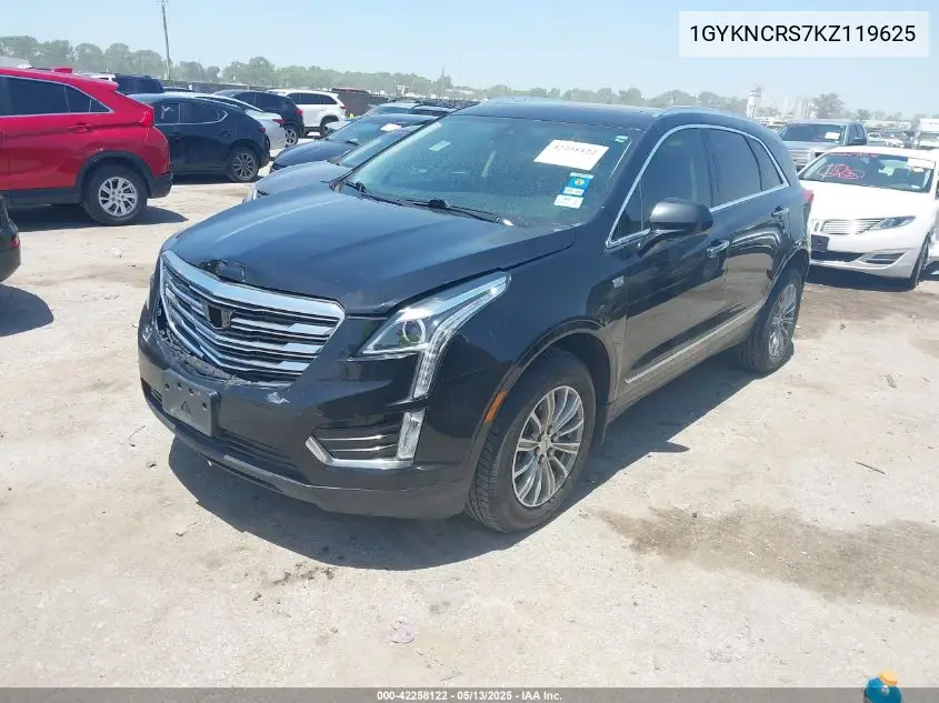 2019 Cadillac Xt5 Luxury VIN: 1GYKNCRS7KZ119625 Lot: 42258122