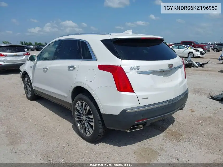 2019 Cadillac Xt5 Luxury VIN: 1GYKNDRS6KZ196959 Lot: 42530719