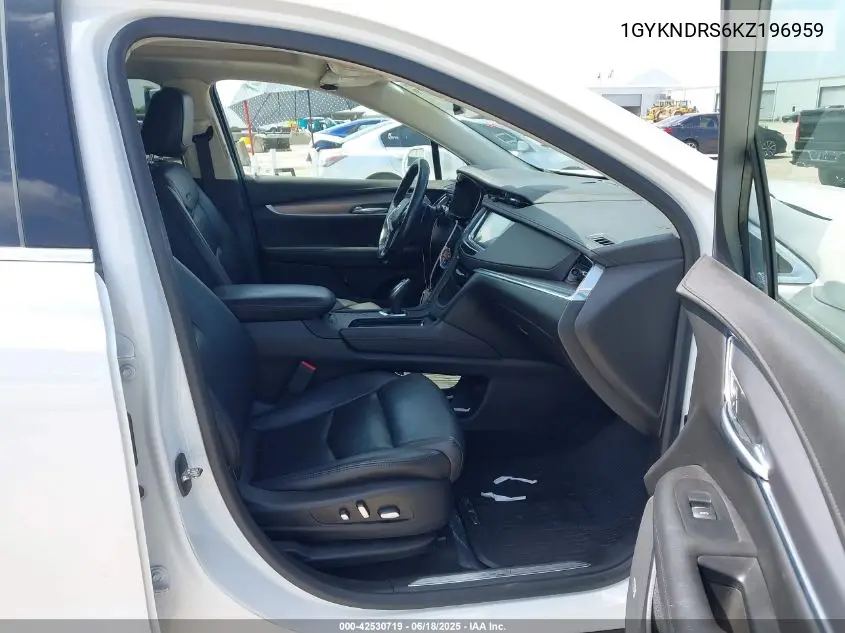 2019 Cadillac Xt5 Luxury VIN: 1GYKNDRS6KZ196959 Lot: 42530719