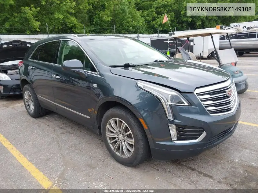 2019 Cadillac Xt5 Luxury VIN: 1GYKNDRS8KZ149108 Lot: 42538250