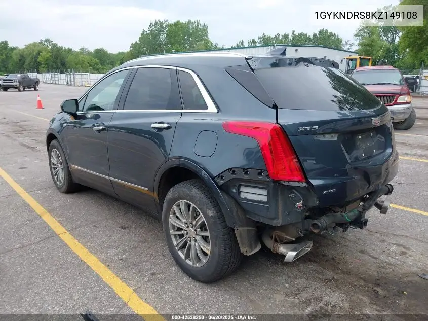 2019 Cadillac Xt5 Luxury VIN: 1GYKNDRS8KZ149108 Lot: 42538250