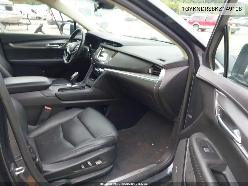 2019 Cadillac Xt5 Luxury VIN: 1GYKNDRS8KZ149108 Lot: 42538250
