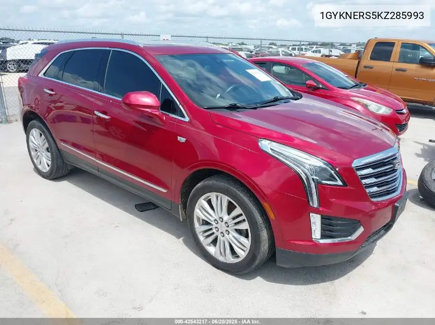 2019 Cadillac Xt5 Premium Luxury VIN: 1GYKNERS5KZ285993 Lot: 42543217