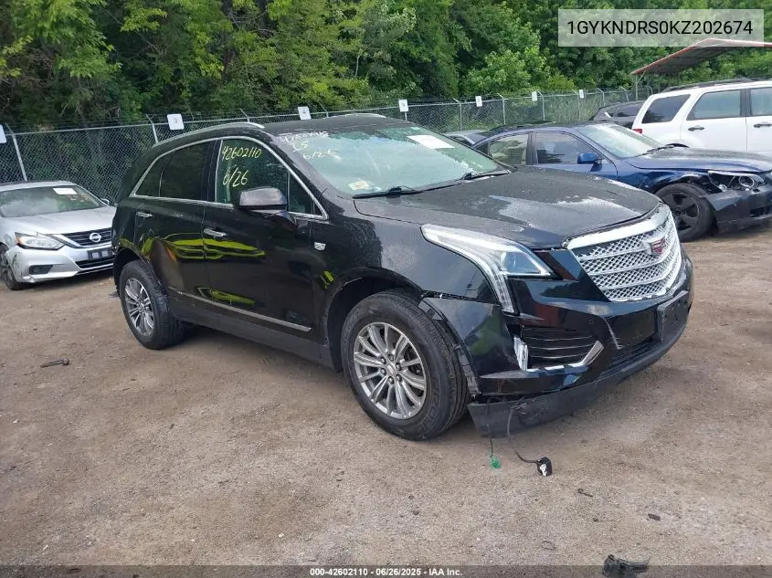 2019 Cadillac Xt5 Luxury VIN: 1GYKNDRS0KZ202674 Lot: 42602110