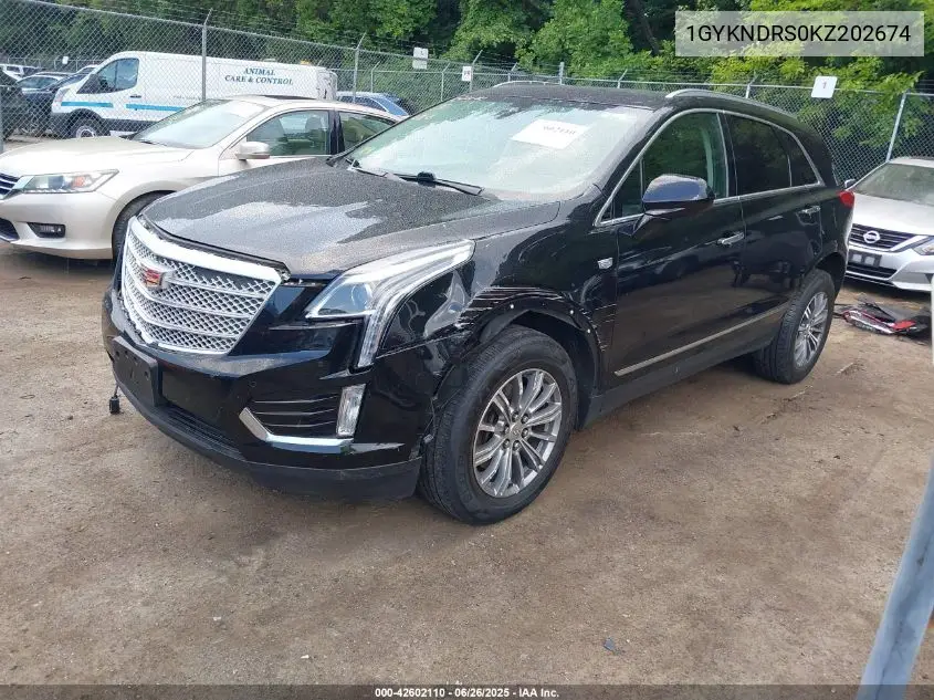 2019 Cadillac Xt5 Luxury VIN: 1GYKNDRS0KZ202674 Lot: 42602110
