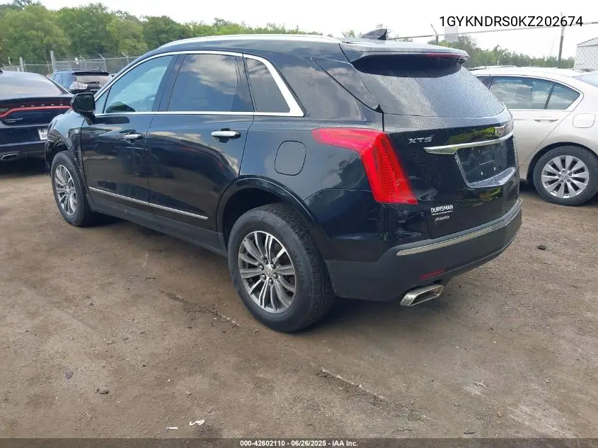 2019 Cadillac Xt5 Luxury VIN: 1GYKNDRS0KZ202674 Lot: 42602110
