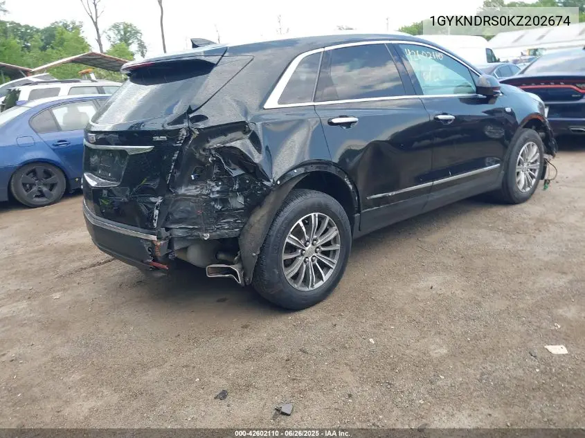 2019 Cadillac Xt5 Luxury VIN: 1GYKNDRS0KZ202674 Lot: 42602110