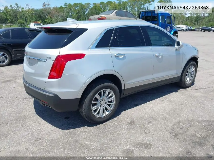 2019 Cadillac Xt5 Standard VIN: 1GYKNARS4KZ259863 Lot: 42603196