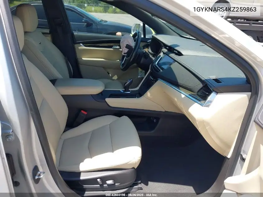 2019 Cadillac Xt5 Standard VIN: 1GYKNARS4KZ259863 Lot: 42603196