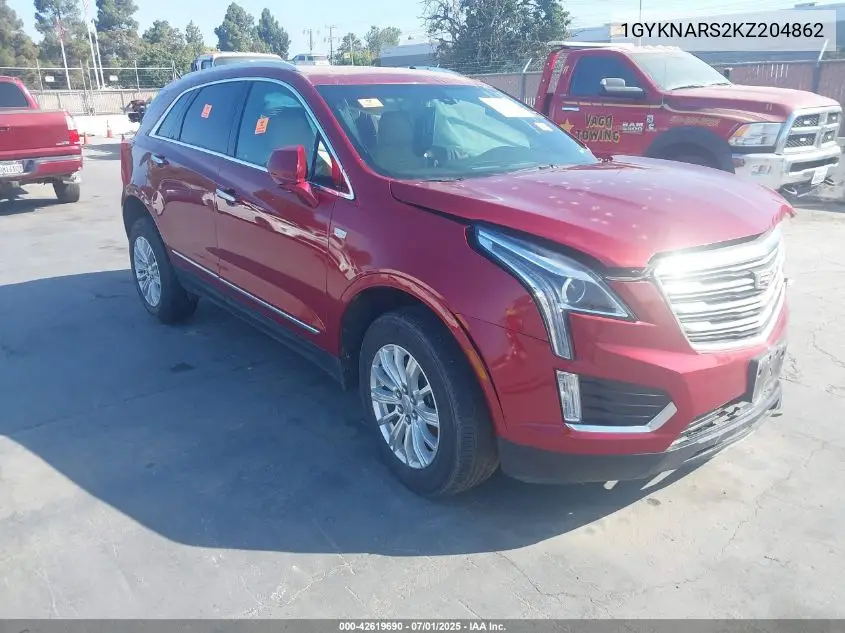 2019 Cadillac Xt5 Standard VIN: 1GYKNARS2KZ204862 Lot: 42619690