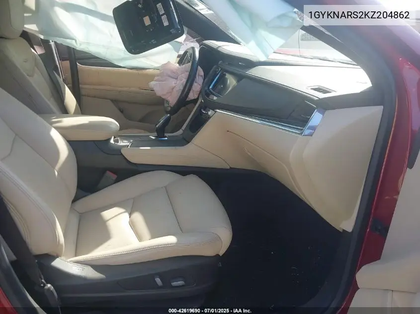 2019 Cadillac Xt5 Standard VIN: 1GYKNARS2KZ204862 Lot: 42619690