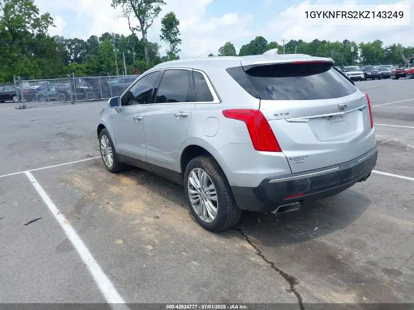 2019 Cadillac Xt5 Premium Luxury VIN: 1GYKNFRS2KZ143249 Lot: 42624777