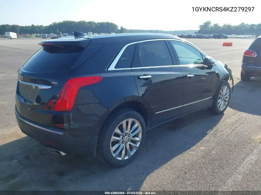 2019 Cadillac Xt5 Luxury VIN: 1GYKNCRS4KZ279297 Lot: 42662494