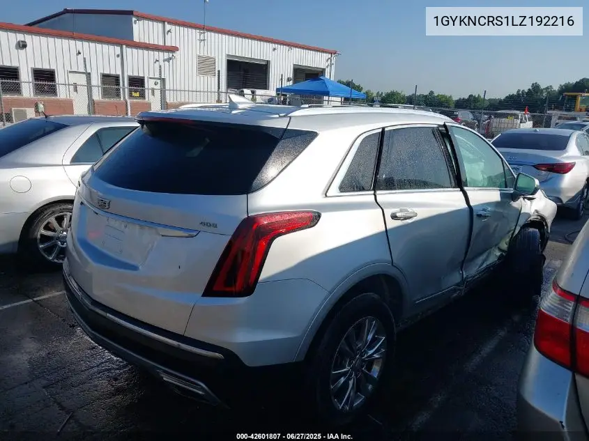 2020 Cadillac Xt5 Premium Luxury VIN: 1GYKNCRS1LZ192216 Lot: 42601807