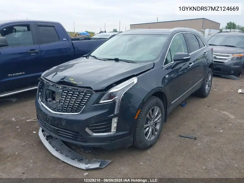 2021 Cadillac Xt5 VIN: 1GYKNDRS7MZ124669 Lot: 12329210