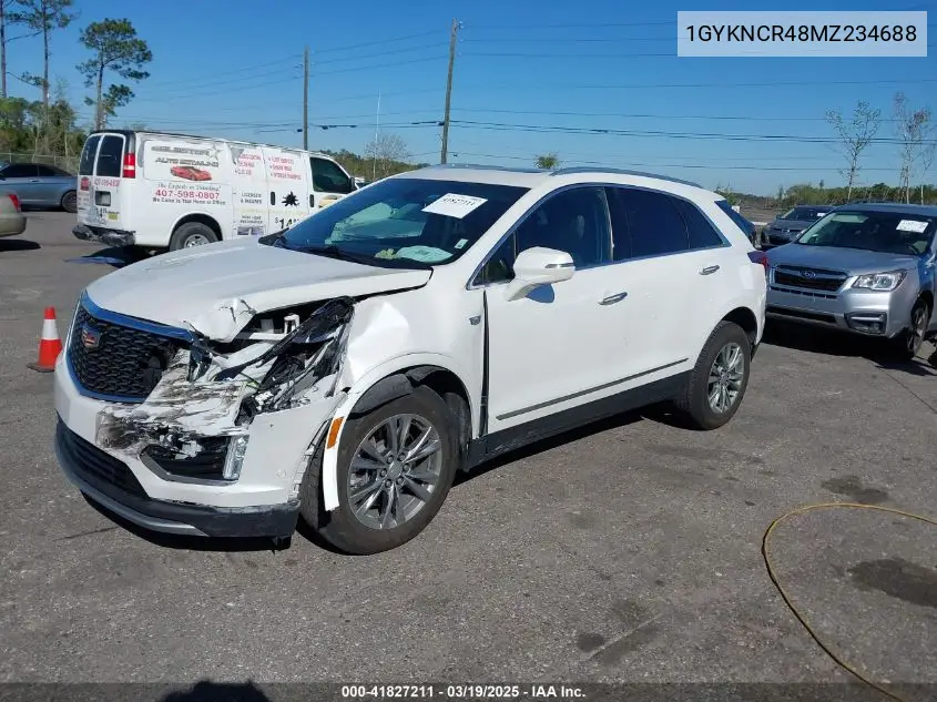 2021 Cadillac Xt5 Fwd Premium Luxury VIN: 1GYKNCR48MZ234688 Lot: 41827211