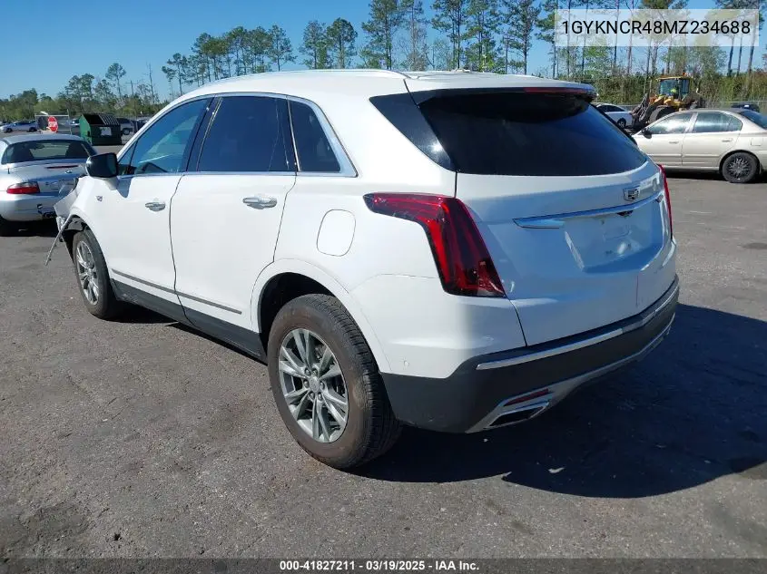 2021 Cadillac Xt5 Fwd Premium Luxury VIN: 1GYKNCR48MZ234688 Lot: 41827211