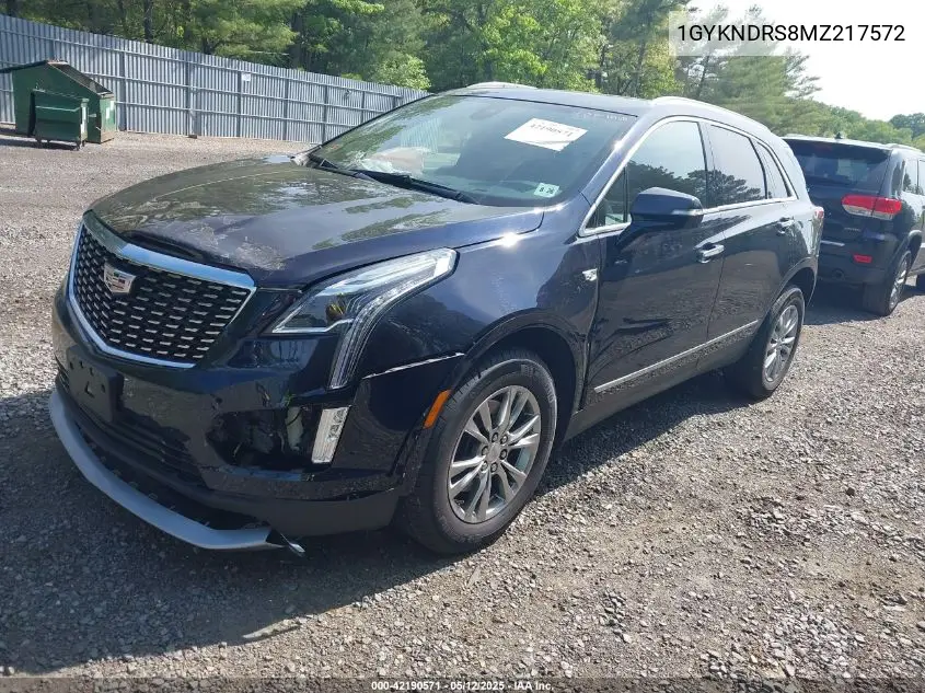 2021 Cadillac Xt5 Premium Luxury VIN: 1GYKNDRS8MZ217572 Lot: 42190571