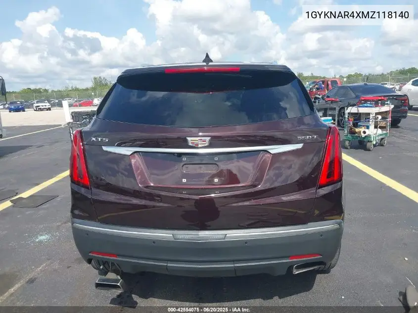 2021 Cadillac Xt5 Fwd Luxury VIN: 1GYKNAR4XMZ118140 Lot: 42554075