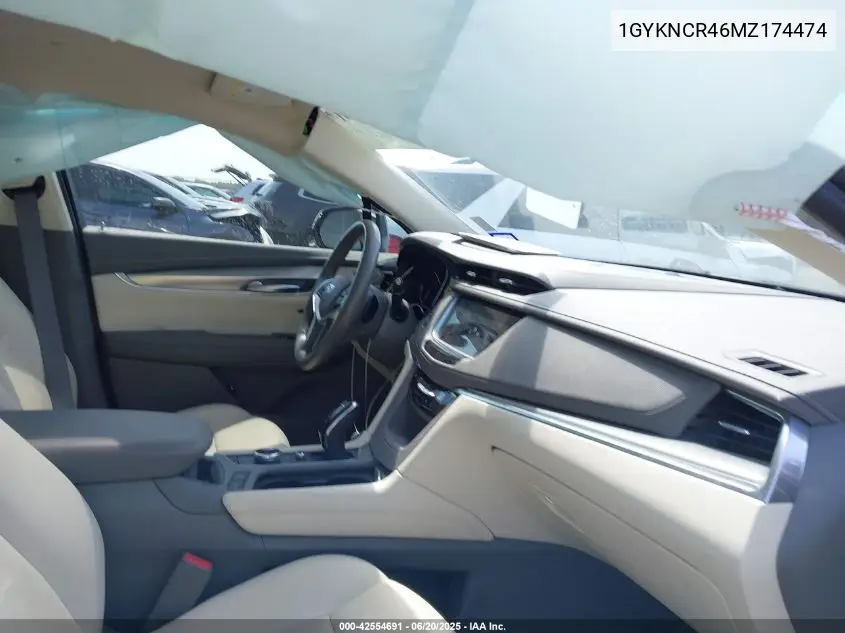 2021 Cadillac Xt5 Fwd Premium Luxury VIN: 1GYKNCR46MZ174474 Lot: 42554691