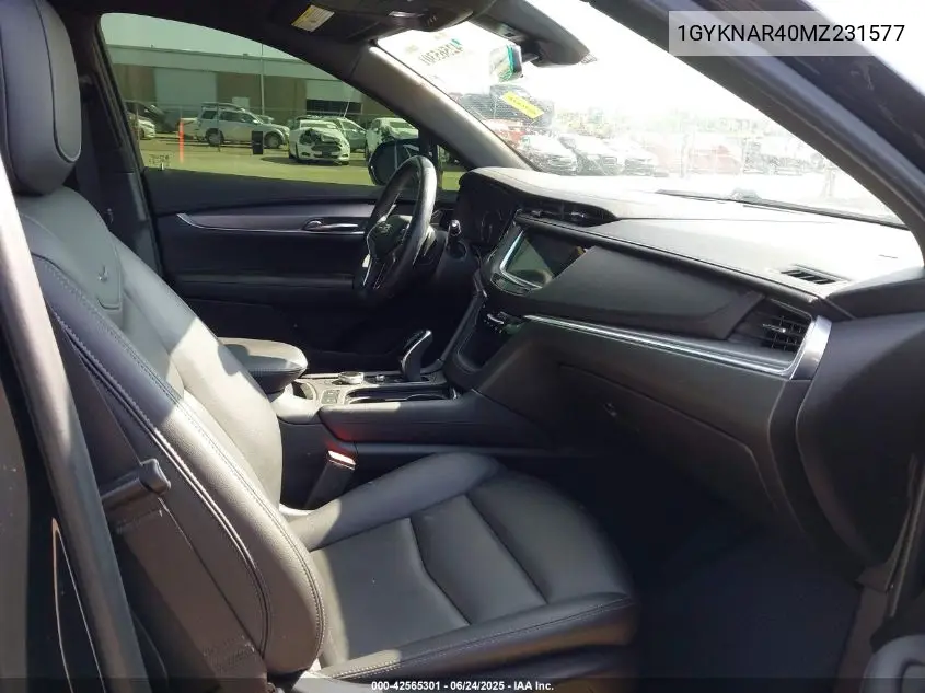 2021 Cadillac Xt5 Fwd Luxury VIN: 1GYKNAR40MZ231577 Lot: 42565301