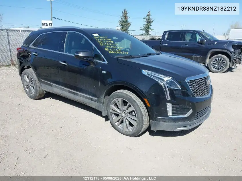 2022 Cadillac Xt5 Premium Luxury VIN: 1GYKNDRS8NZ182212 Lot: 12312178
