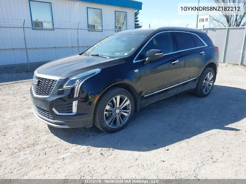 2022 Cadillac Xt5 Premium Luxury VIN: 1GYKNDRS8NZ182212 Lot: 12312178