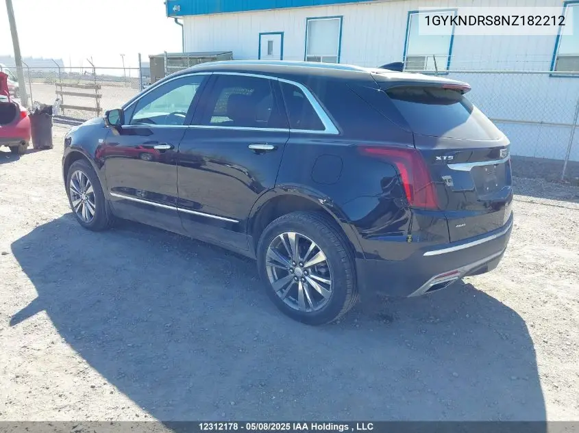 2022 Cadillac Xt5 Premium Luxury VIN: 1GYKNDRS8NZ182212 Lot: 12312178