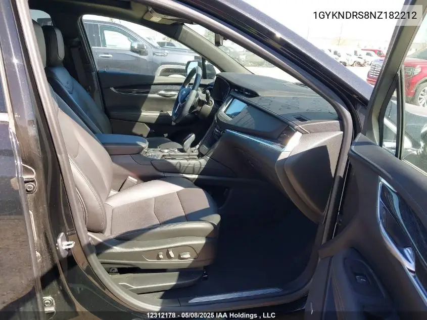 2022 Cadillac Xt5 Premium Luxury VIN: 1GYKNDRS8NZ182212 Lot: 12312178