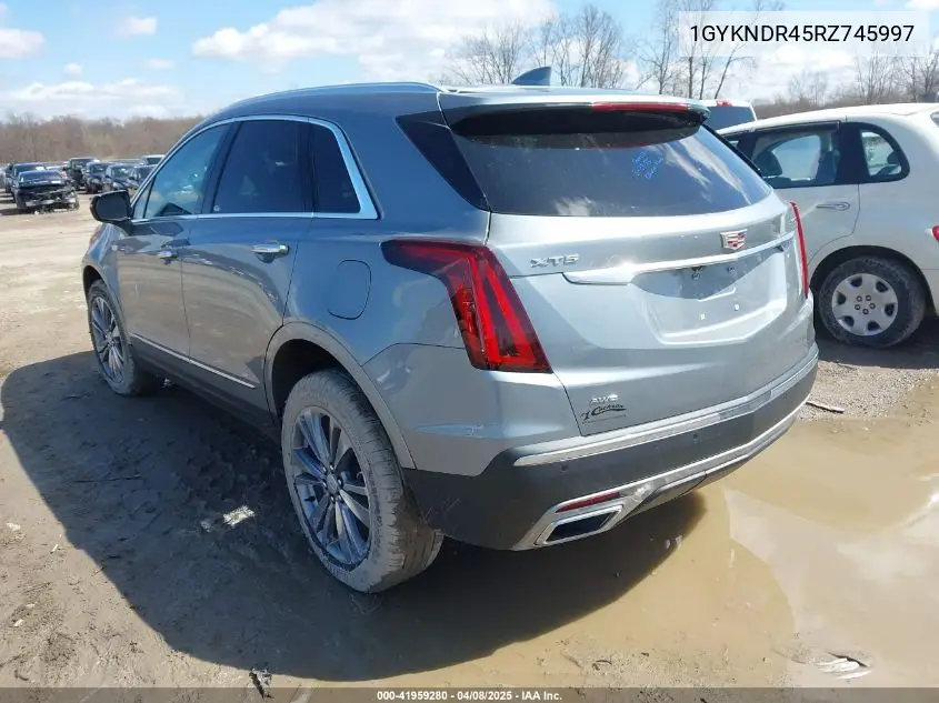 2024 Cadillac Xt5 Awd Premium Luxury VIN: 1GYKNDR45RZ745997 Lot: 41959280