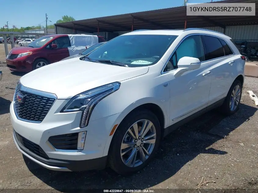 2024 Cadillac Xt5 Awd Premium Luxury VIN: 1GYKNDRS5RZ707748 Lot: 42220047