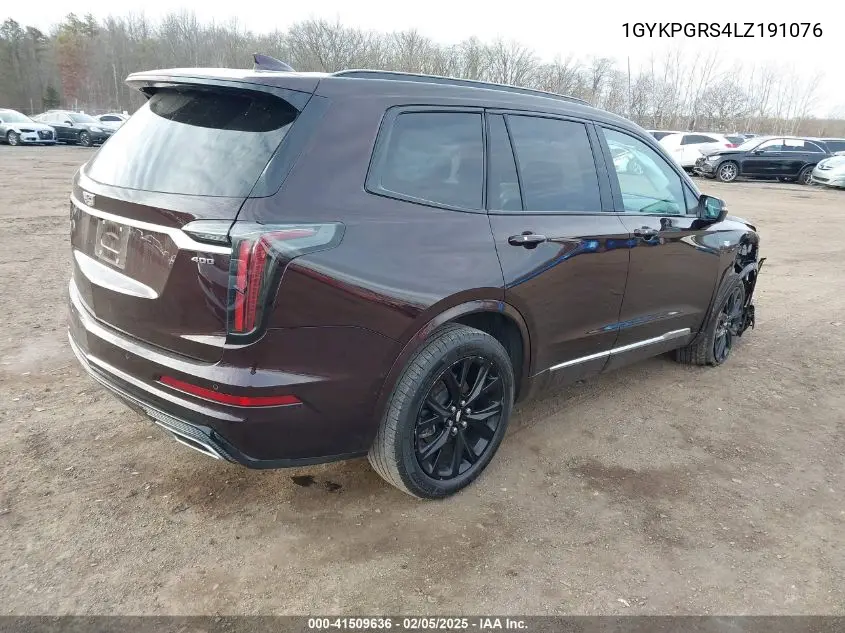 2020 Cadillac Xt6 Awd Sport VIN: 1GYKPGRS4LZ191076 Lot: 41509636