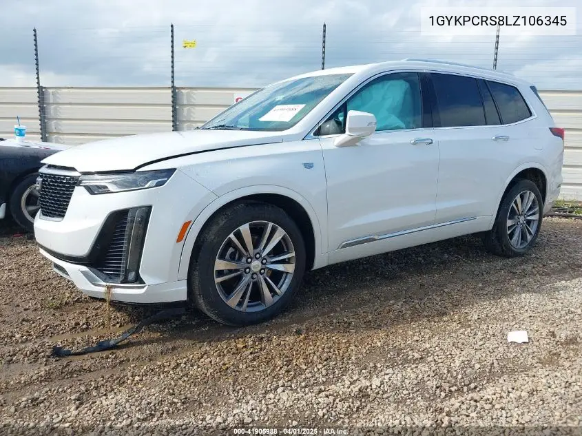 2020 Cadillac Xt6 Fwd Premium Luxury VIN: 1GYKPCRS8LZ106345 Lot: 41905988